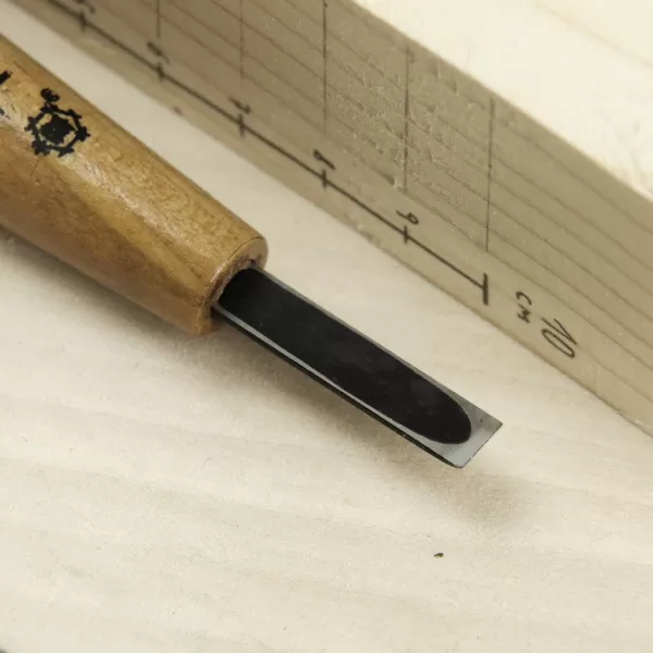 Japonské řezbářské mini-dláto MIKISYO Power Grip s plochou čepelí - 6 mm