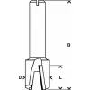 Drážkovací fréza na držáky pantů, dvoubřitá, tvrdokovová, Bosch