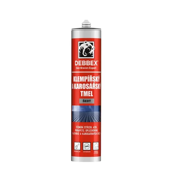 Klempířský a karosářský tmel 280 ml kartuše šedá