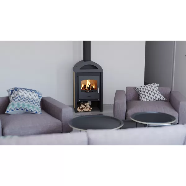 Krbová kamna FLAMINGO ® MELAND dlažba Bělený dub