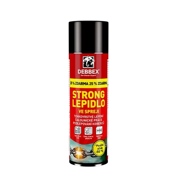 STRONG Lepidlo ve spreji 500 ml aerosolový sprej 400 + 100 ml nažloutlá