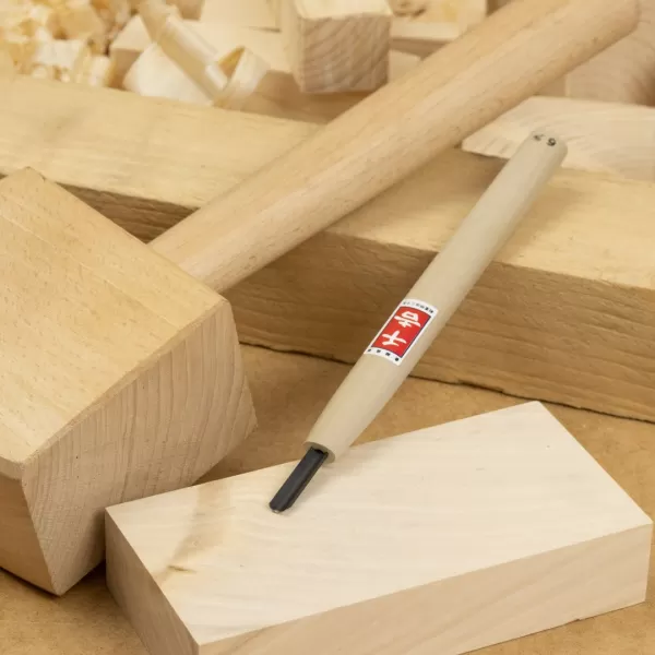 Japonské řezbářské mini-dláto SENKICHI s U čepelí - 6 mm