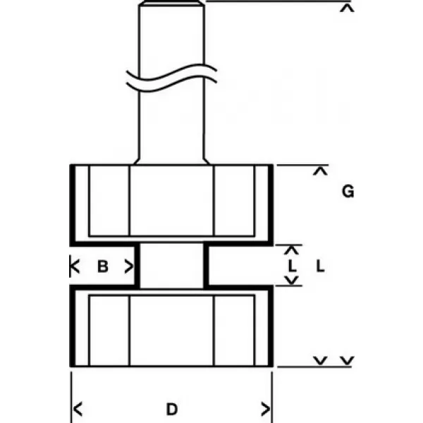 Fréza pero - drážka, dvoubřitá, tvrdokovová, Bosch