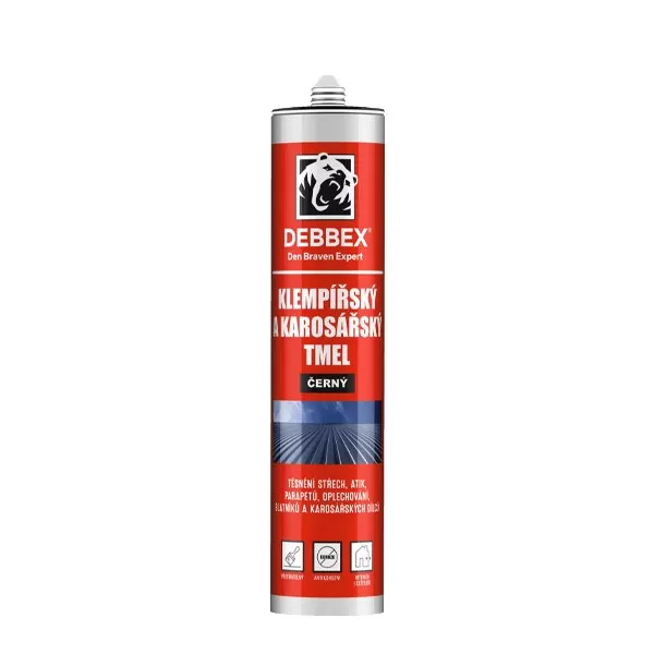 Klempířský a karosářský tmel 280 ml kartuše černá