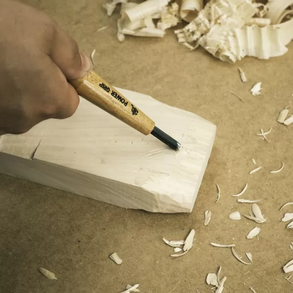 Japonské řezbářské mini-dláto MIKISYO Power Grip s U čepelí - 6 mm