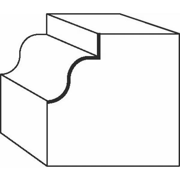 Profilová fréza B, s ložiskem, dvoubřitá, tvrdokovová, Bosch