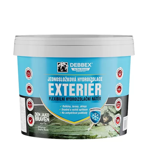 Jednosložková hydroizolace EXTERIÉR 2,5 kg kelímek modrá