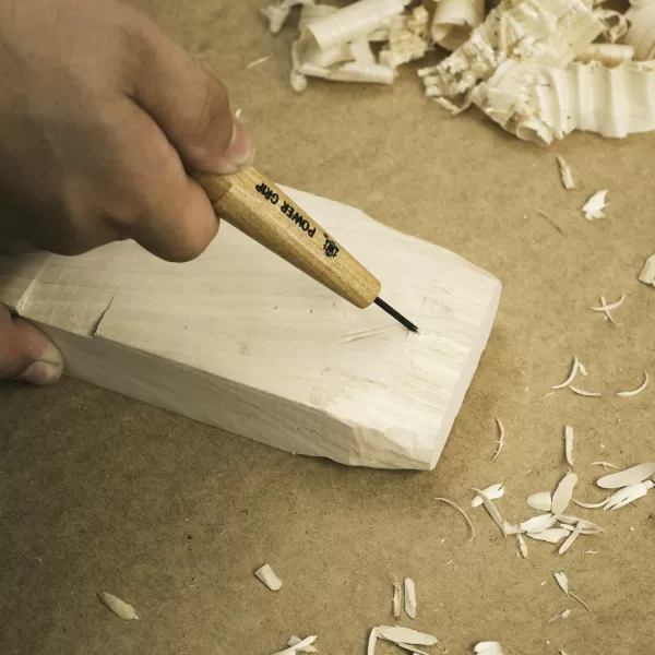 Japonské řezbářské mini-dláto MIKISYO Power Grip s U čepelí - 1,5 mm