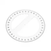Japonský kruhový úhloměr SHINWA z čirého akrylátu 360° - průměr 150 mm