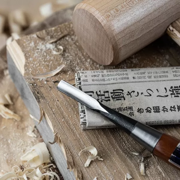 Japonské kulaté řezbářské dláto YOSHIHIRO Uchimaru Nomi - 9 mm