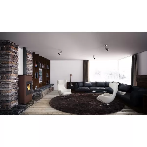 Krbová kamna AQUAFLAM ® 17 s výměníkem - šedá, manuální regulace