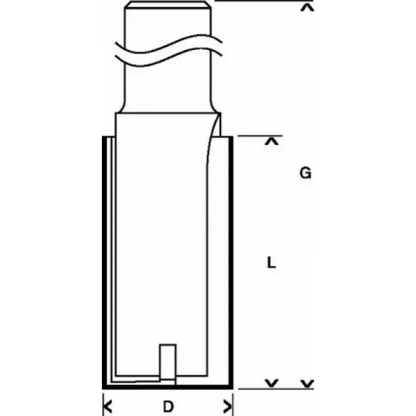 Drážkovací fréza s přesahem, dvoubřitá, tvrdokovová, Bosch