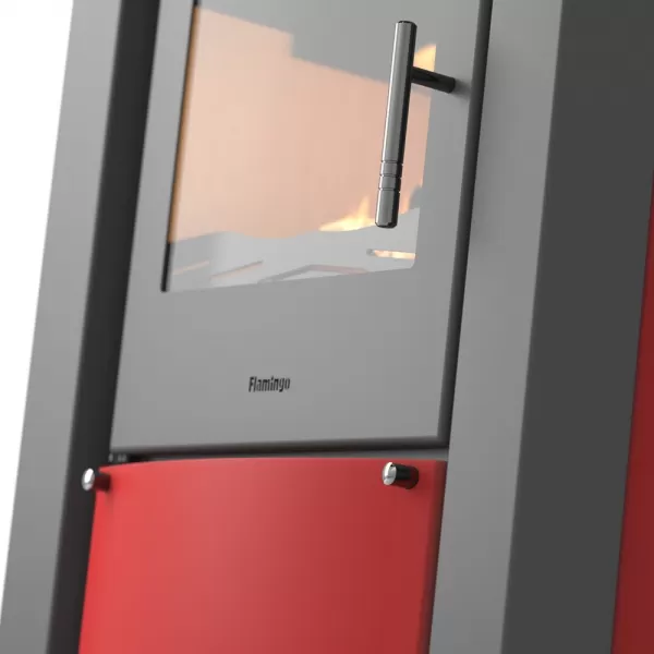 Krbová kamna FLAMINGO ® AMOS červená