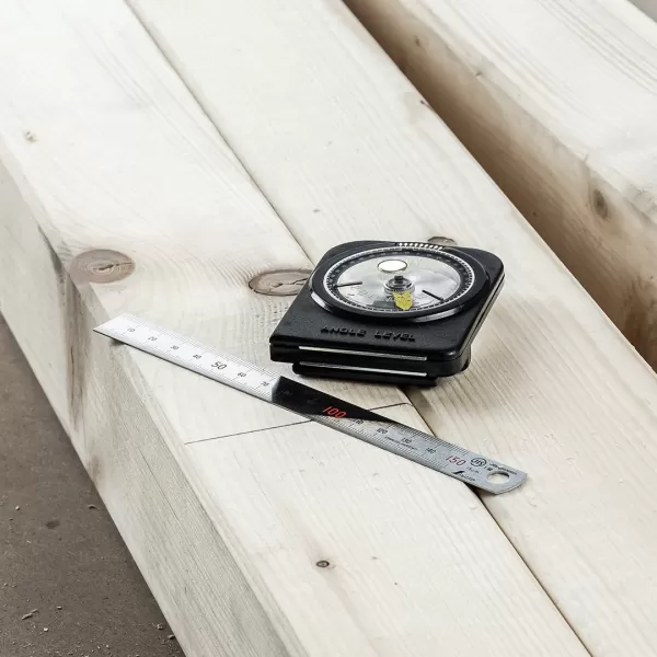 Magnetický úhloměr SHINWA s nerezovým pravítkem 150 mm