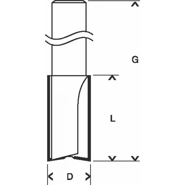 Drážkovací fréza, dvoubřitá, tvrdokovová, Bosch