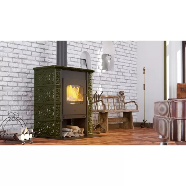 Kachlová kamna FLAMINGO ® BALI, kachle bílá