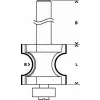 Fréza na půlkruhový profil s ložiskem, dvoubřitá, tvrdokovová, Bosch