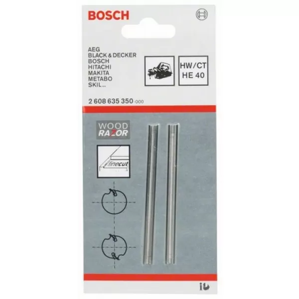 Nůž pro hoblíky, 82mm ostrý, rovný, HM /2ks/ Bosch 2608635350