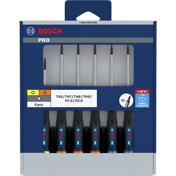 Sada přesných šroubováků TX/TH/H, 6 ks Bosch PRO