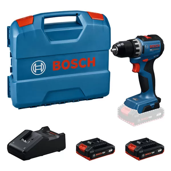 Aku vrtačka Bosch GSR 18V-52 Professional, 2x2,0Ah, L-Case 06019S0025