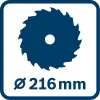 Pila pokosová Bosch GCM 305-216 S Professional, + kotouč