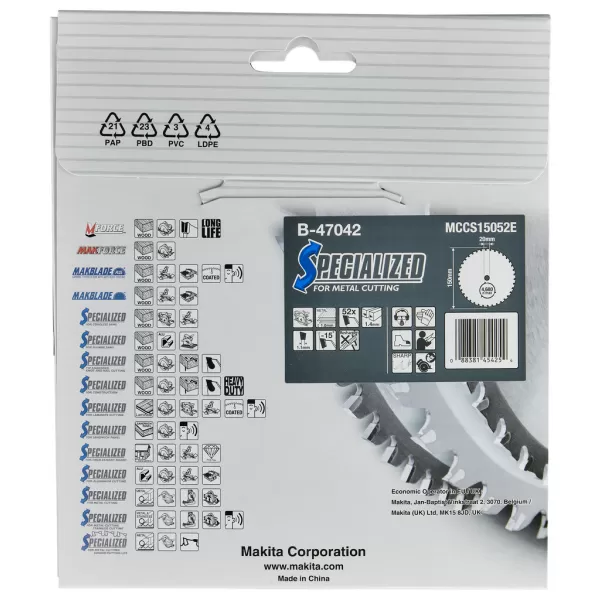 Kotouč pilový na kov 150x1,4x20mm 52Z Makita Specialized