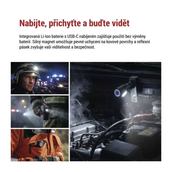 Nabíjecí čelovka EMOS P3544, 500 lm, 800 mAh, LED, 120m