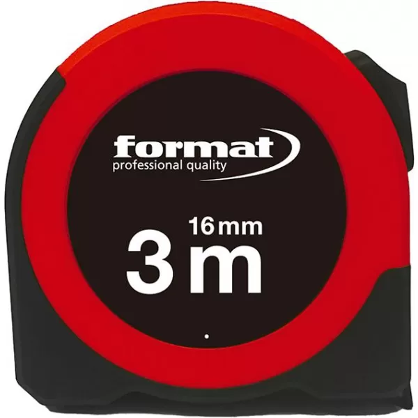 Metr svinovací 3 m x 16 mm, bílý, průzor FORMAT