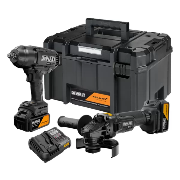 Kombo sada DeWALT DCK2225MP2T McLaren DCG45m + DCF99m 2 x 5 ah