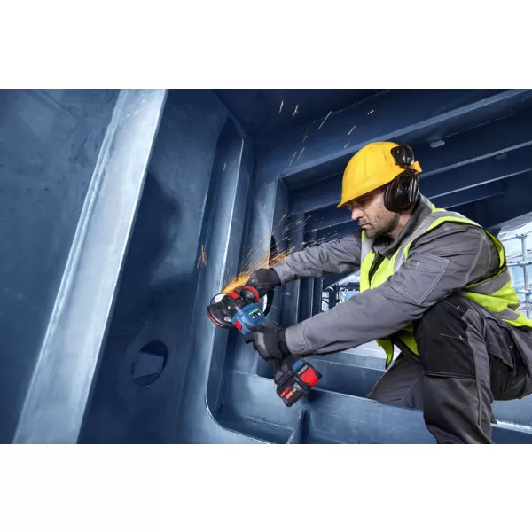 Aku úhlová bruska Bosch EXWX18V-15S EXPERT, 2 x aku 8,0Ah, L-Boxx