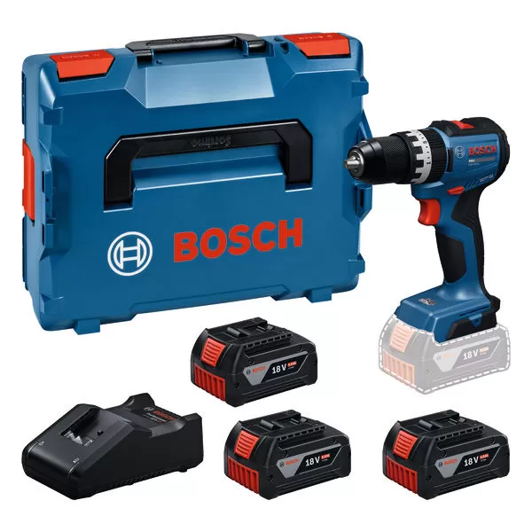 Aku vrtačka s příklepem Bosch GSB 18V-52 Professional, 3x5,0Ah, L-Booxx 136 06019S0128
