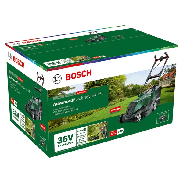 Akumulátorová rotační sekačka Bosch AdvancedRotak 36V-44-750, 1 x aku 36V/4,0Ah
