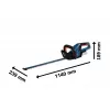 Aku nůžky na živý plot Bosch GHE 18V-60 Professional, 1 x aku 4,0Ah GBA
