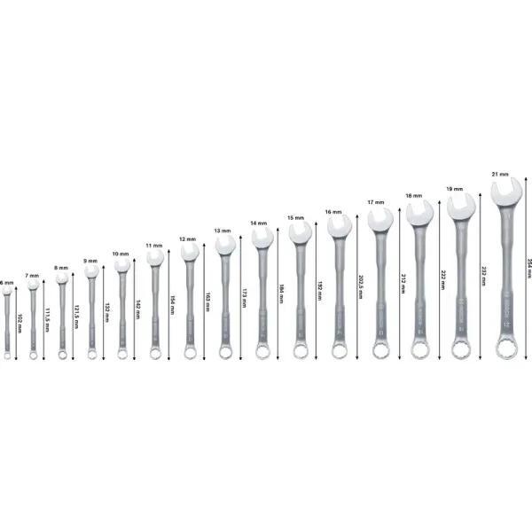 Sada očkoplochých klíčů 6–21 mm, 15 ks Bosch Line