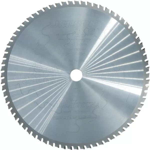Kotouč pilový na kov TK Drytech D=320x25,4x2,2mm 72Z pro tlustostěnnou ocel Jepson