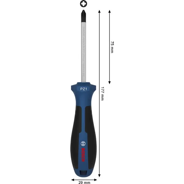 Šroubovák křížový PZ1 × 75 mm Bosch Line