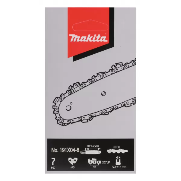 Řetěz pilový Makita 45 cm, 1.1 mm 0.325".043" 70čl 191X04-8