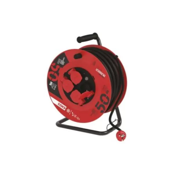 Prodlužovák bubnový 50m 230V, 1,5mm, Guma EMOS P084501