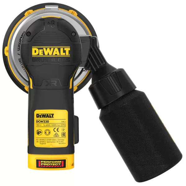 Aku excentrická bruska DeWALT DCW230NT, 150 mm, bez akumulátorů, TSTAK