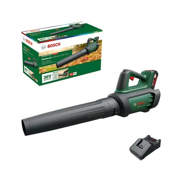 Aku fukar na listí Bosch AdvancedLeafBlower 36V-750, 1× aku 36V / 2,0 Ah