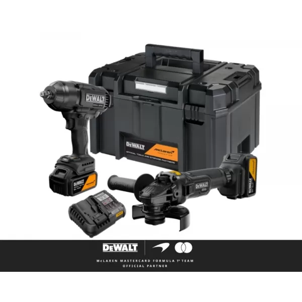 Kombo sada DeWALT DCK2225MP2T McLaren DCG45m + DCF99m 2 x 5 ah