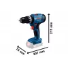 Aku vrtačka s příklepem Bosch GSB 18V-25 Professional, 1 x aku 2,0Ah