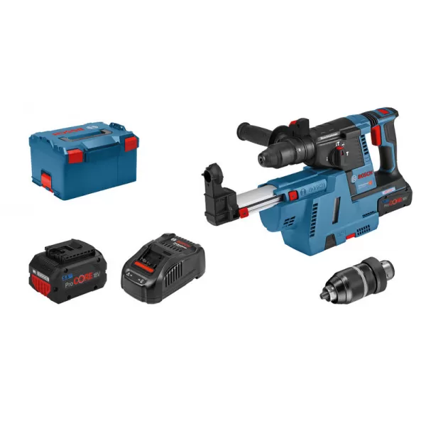 Sada aku nářadí Bosch GBH 18V-26 F + GDE 18V-16, 2 x ProCORE18V 5.5Ah, GAL 1880, L-BOXX)