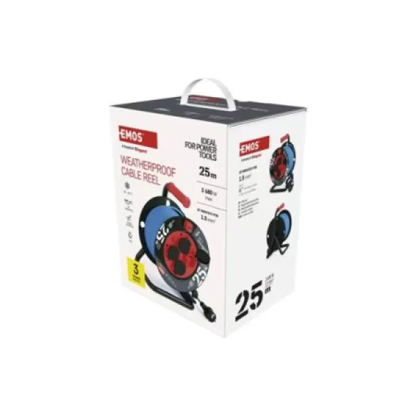 Prodlužovák bubnový 25m 230V nemrznoucí, 1,5mm PVC EMOS P08525W