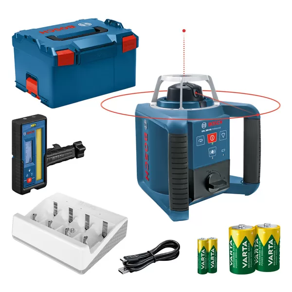 Laser rotační Bosch GRL 300 HV + LR 45 + L-BOXX