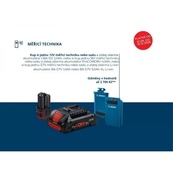 Akce Bosch MT - Po splnění podmínek a registraci obdržíte dárek zdarma, více o akci na: https://www.bosch-professional.com/cz/cs