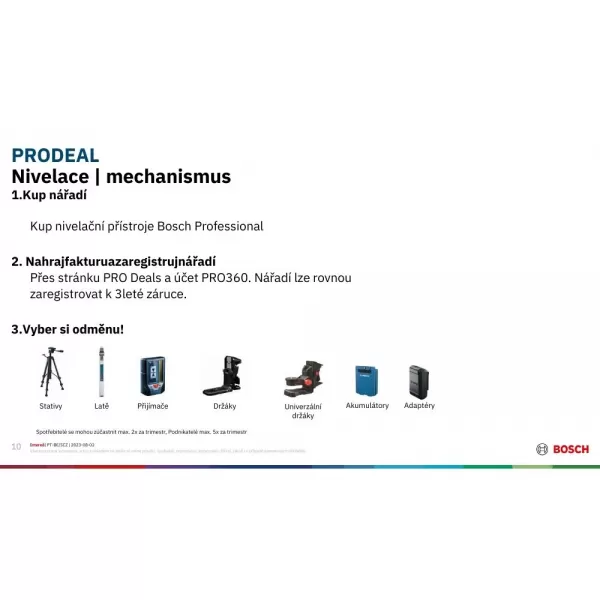 Akce Bosch MT - Po splnění podmínek a registraci obdržíte akumulátor zdarma, více o akci na: https://www.bosch-professional.com/