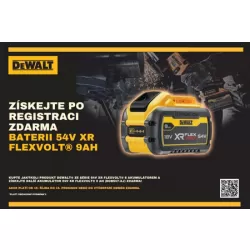 Akumulátor DeWalt DCB547 po registraci ZDARMA, SAMOSTATNĚ NEPRODEJNÉ