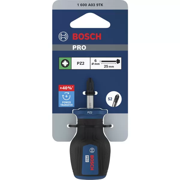 Šroubovák křížový krátký PZ2 × 25 mm Bosch PRO
