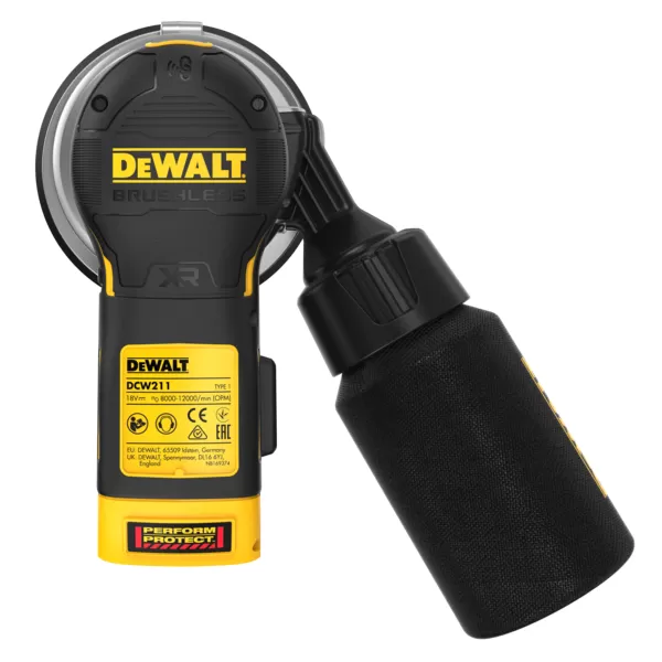Aku excentrická bruska DeWALT DCW211NT, 125 mm, bez akumulátorů, v kufru